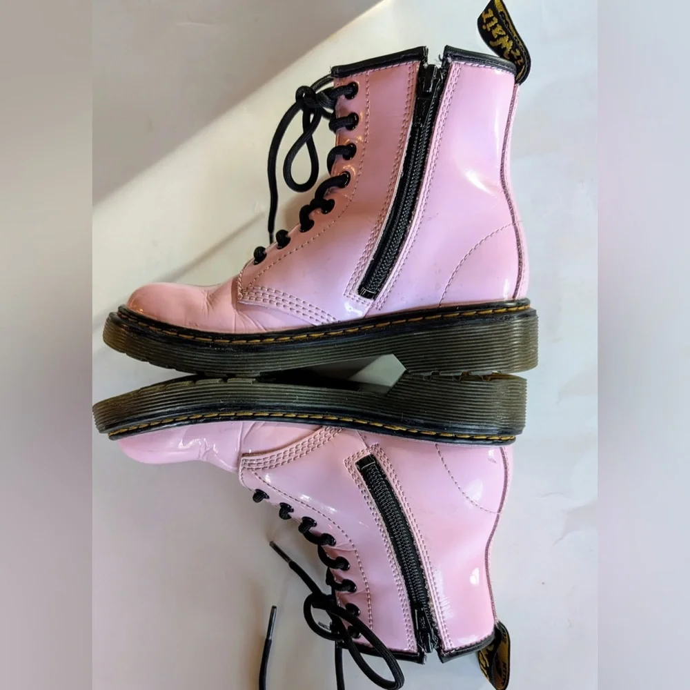DR Martens Air Wait Patent Leather Combat Boots Youth Size 13